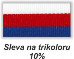 Stuha s karabinou V8 - trikolora úzká 